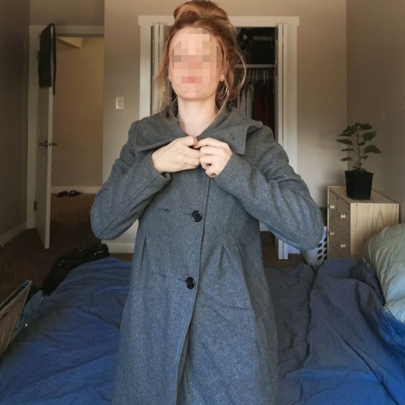 Grey Roxy Peacoat - Picture 2 of 5